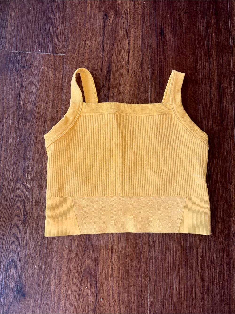 Sunshine Ribbed Square-Neck Tank Top